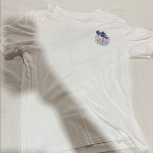 Travis Mathew Kids' White Tee with Palm Graphic